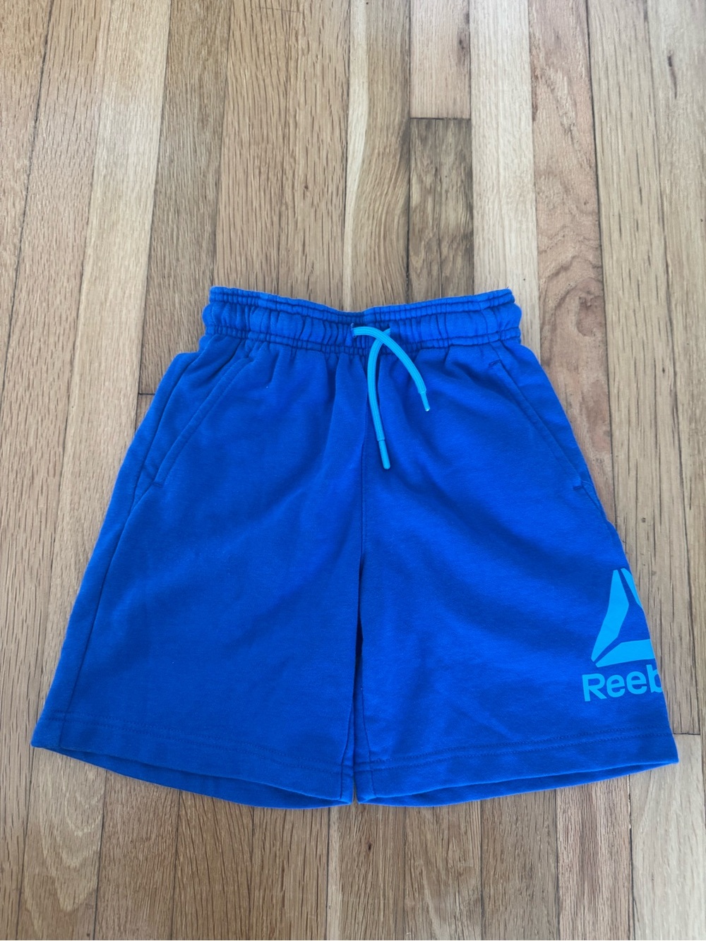 Reebok Blue Cotton Youth Boys Size XS (4/5) Pull On Athletic Shorts